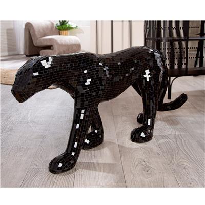 Gılde Figür Panter Ayna Camı Siyah L.27 cm W.116 cm H.50 cm