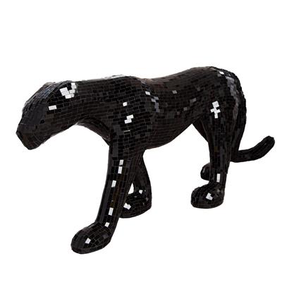 Gılde Figür Panter Ayna Camı Siyah L.27 cm W.116 cm H.50 cm
