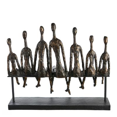 Gılde Heykel Grup Metal Bronz Renkli L.11 cm W.40 cm H.35 cm