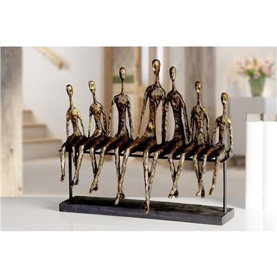 Gılde Heykel Grup Metal Bronz Renkli L.11 cm W.40 cm H.35 cm