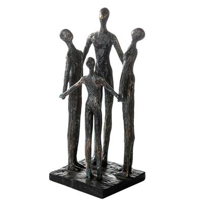 Gılde Heykel Grup Sentetik Reçine Bronz Renkli L.12 cm W.12 cm H.30 cm