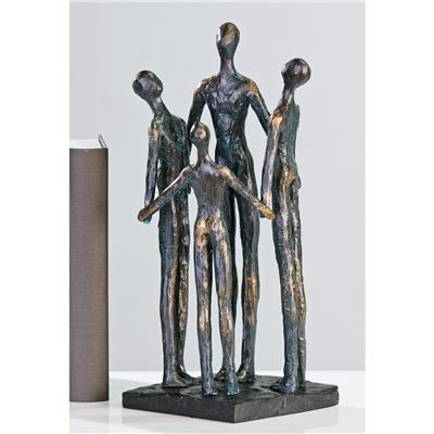 Gılde Heykel Grup Sentetik Reçine Bronz Renkli L.12 cm W.12 cm H.30 cm