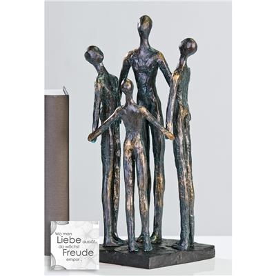 Gılde Heykel Grup Sentetik Reçine Bronz Renkli L.12 cm W.12 cm H.30 cm