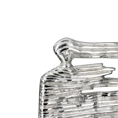 Gılde Heykel Kadın Motifi Alüminyum Gümüş Renkli L.10 cm W.27 cm H.27 cm