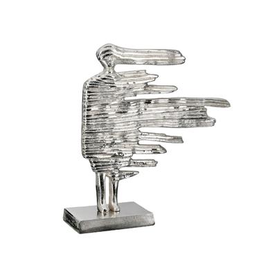 Gılde Heykel Kadın Motifi Alüminyum Gümüş Renkli L.10 cm W.27 cm H.27 cm
