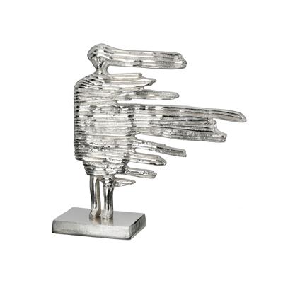 Gılde Heykel Kadın Motifi Alüminyum Gümüş Renklil.11 cm W.36 cm H.38 cm