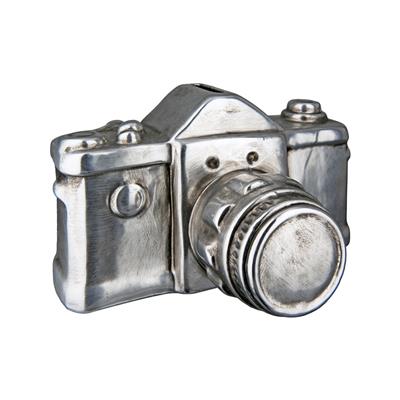 Gılde Kamera Para Kutusu Seramik Gümüş Renkli L.11 cm W.16 cm H.10 cm