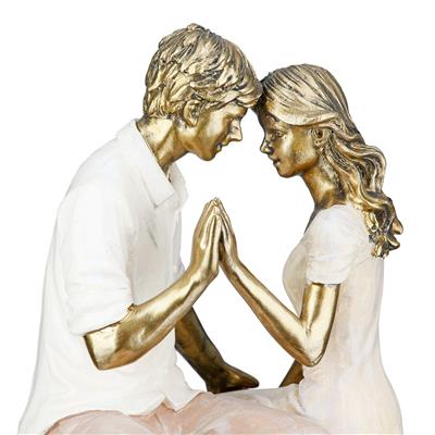 Gılde Şekil Çift Poli Krem Altın Rengi L.11 cm G.13 cm Y.18 cm