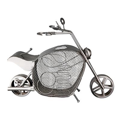 Gılde Şişe Tutucu Motosiklet Metal Antrasit L.23 cm W.37 cm Y.27 cm