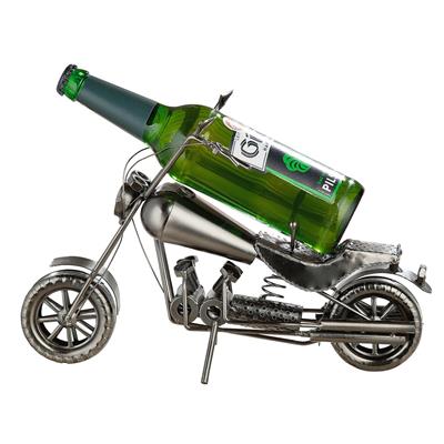 Gılde Şişe Tutucu Motosiklet Metal Gümüş Renkli L.15 cm W.36 cm H.25 cm
