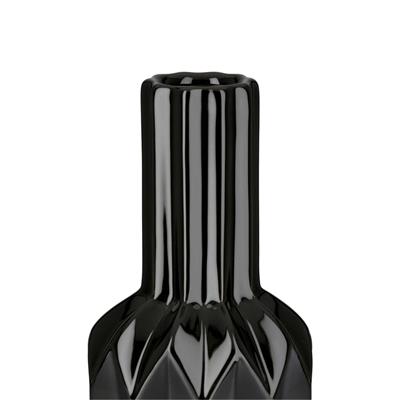 Gılde Şişe Vazo Konik Seramik Siyah H.48 cm D.13 cm