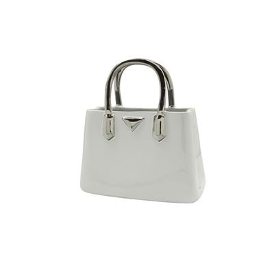 Gılde Vazo Çanta Seramik Beyaz U.12 cm G.25 cm Y.26 cm