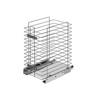 Gizli Raylı Çamaşır Sepeti 40 cm Krom Renk