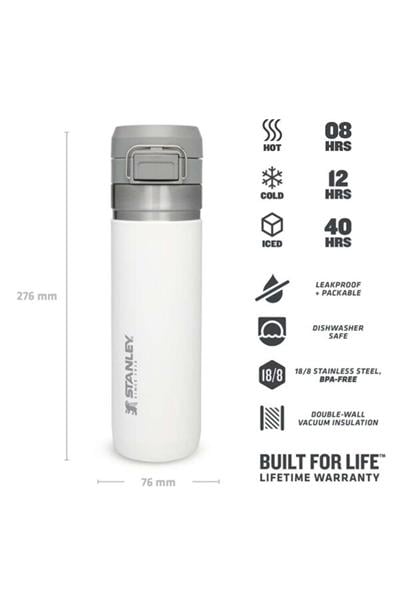 Stanley The Quick Flip Paslanmaz Çelik Termos 0,7 Lt  - Beyaz