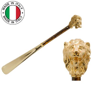 Gold Renk Aslan Figürlü Gold/Desenli Ayakkabı Çekeceği 50 Cm