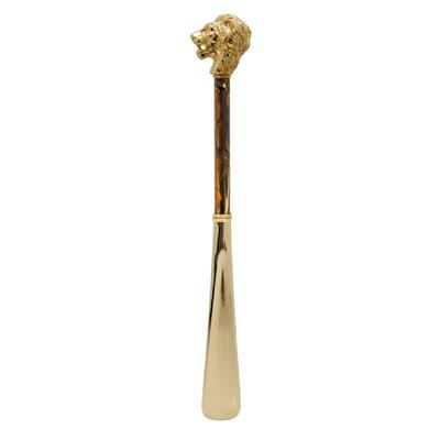 Gold Renk Aslan Figürlü Gold/Desenli Ayakkabı Çekeceği 50 Cm