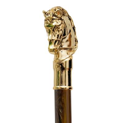 Golden At Figürlü Lüks Ayakkabı Çekeceği H: 50 cm, İnci Kahverengi Şaft