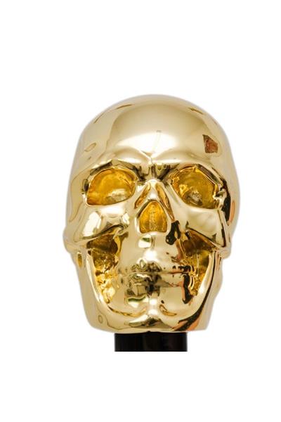Siyah Gold Kuru Kafa Figürlü Otomatik Şemsiye 95 cm