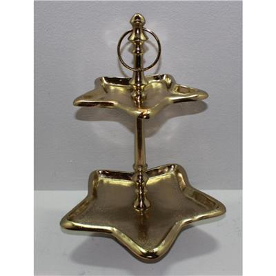 Gold Yıldız Model 2 Katlı Servis Standı 32/H. 45Cm