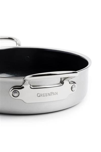 Greenpan Thermolon Yüzeyli Çelik Tencere Premıere 26 Cm Basık Tencere 3,8 Lt