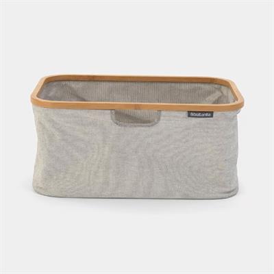 Grey Katlanabilir Dikdörtgen Kumaş Çamaşır Sepeti 40 L