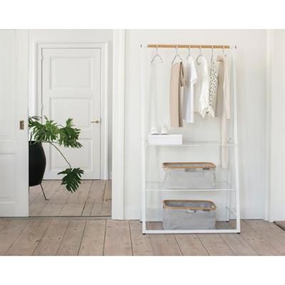 Grey Katlanabilir Dikdörtgen Kumaş Çamaşır Sepeti 40 L