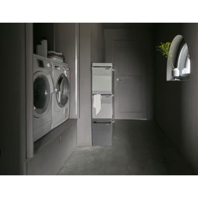 Gri Kumaş Çift Fonksiyon Kapaklı Çamaşır Sepeti 35 L