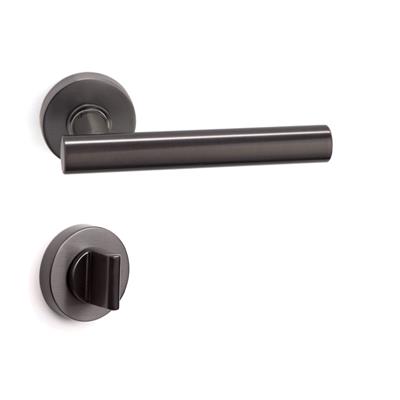 Grıp Rozetli Kapı Kolu Takımı Füme Renk