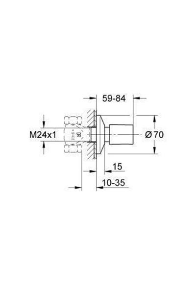 Grohe Bau Cosmopolitan Ankastre Stop Valf