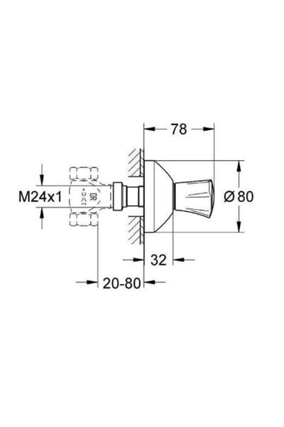 Grohe Costa L Ankastre Stop Valf