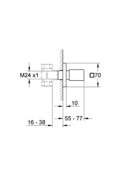 Grohe Eurocube Ankastre Stop Valf
