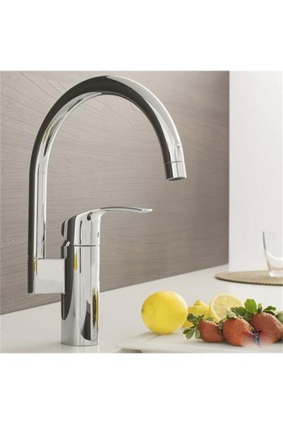 Grohe Eviye Bataryası Döner Borulu Eurosmart Krom