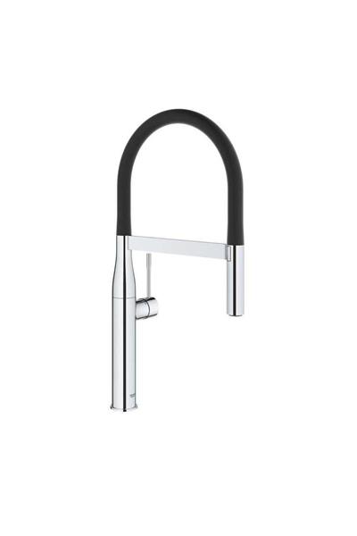 Grohe Eviye Bataryası Spiralli 2 Fonk Essence Krom/Siyah