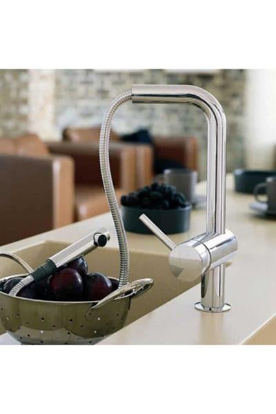 Grohe Eviye Bataryası Spiralli Tek Akışlı Minta Krom