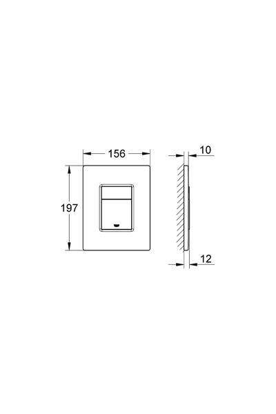Grohe Gömme Rezervuar Kumanda Paneli Abs Krom
