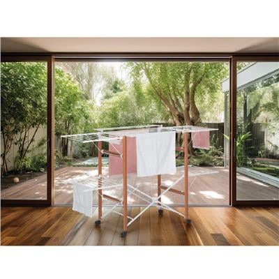 Gulliver 4.0 Çamaşır Kurutma Askısı Ceviz/Beyaz Renk