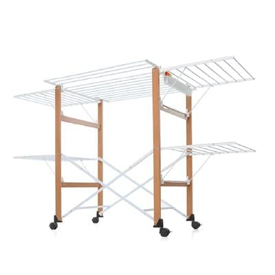 Gulliver Katlanabilir Ahşap Çamaşır Kurutmalık Ceviz/Beyaz Renk