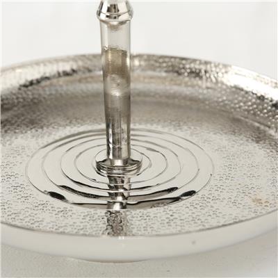 Gümüş  Dekoratif Raflı Stand 30Cm