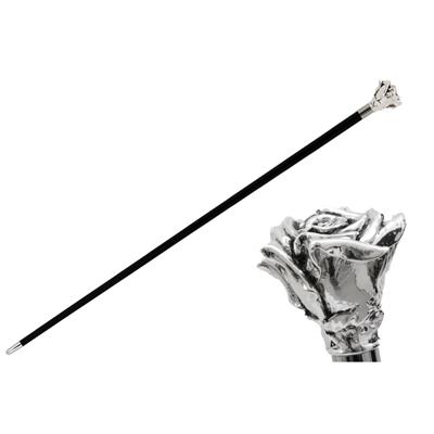 Gül Baston Figürlü Siyah Baston 92 Cm 