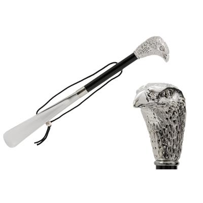 Gümüş Kartal Yaldızlı Reçine Ayakkabı Çekeceği 50 cm
