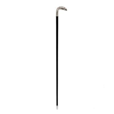 Gümüş Kartal Figürlü Siyah Baston 92 Cm