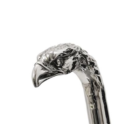 Gümüş Kartal Figürlü Siyah Baston 92 Cm
