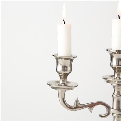 Gümüş Yuvarlak Mumluk 26X23Cm