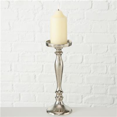 Gümüş Yuvarlak Mumluk 30Cm