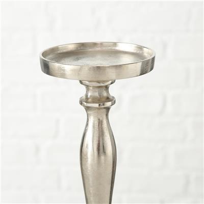 Gümüş Yuvarlak Mumluk 30Cm