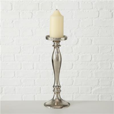 Gümüş Yuvarlak Mumluk 36Cm