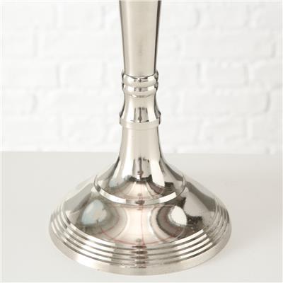 Gümüş Yuvarlak Mumluk 78X46Cm