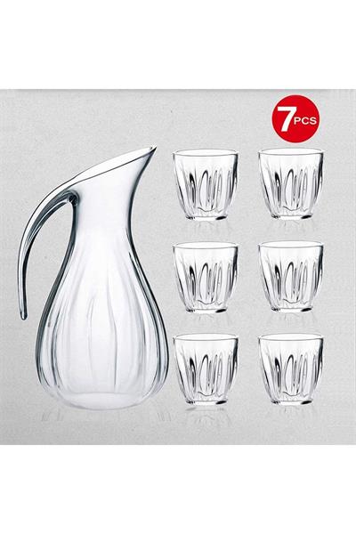 Guzzını Plastik Sürahi + 6 Bardak 350 Ml Seti