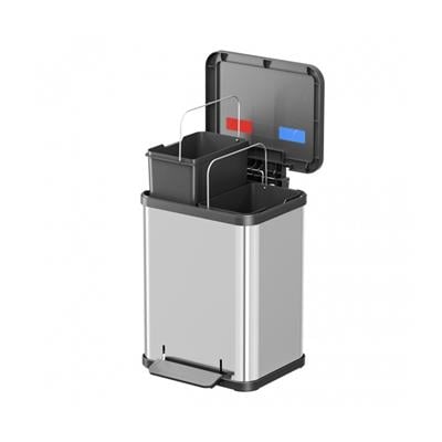 Hailo 2X9 Lt Paslanmaz Çelik Çöp Kovası