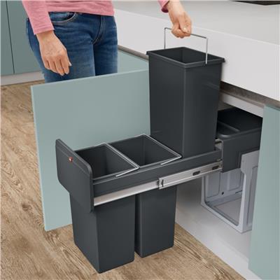 Hailo 3X10 Lt Dolap İçi Çöp Kovası